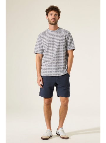 Shirt donkerblauw/beige