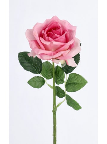 Kunstzweig ''Rose Ofelia'' in Grün/ Rosa - (L)43 cm