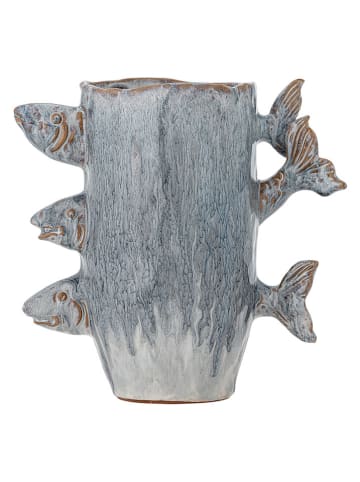 Wazon "Tace" w kolorze niebieskim - 23,5 x 23 x 13 cm