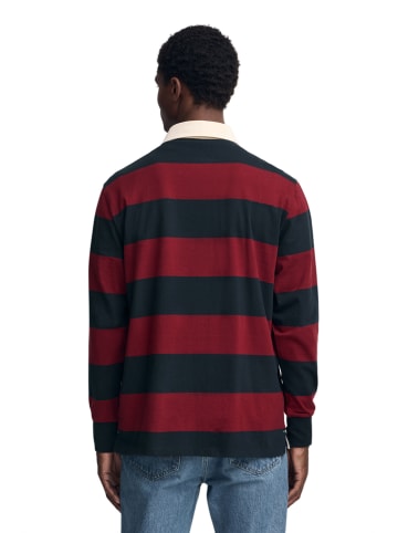 Poloshirt in Rot/ Creme/ Dunkelblau