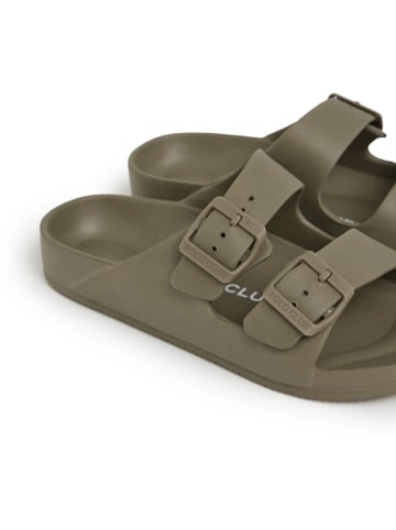 Pantoletten in Khaki