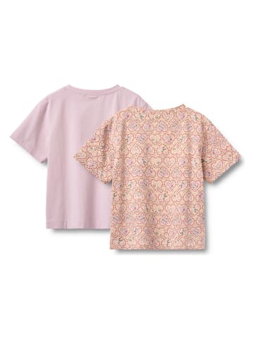 2-delige set: shirts "Ella" lichtroze/oranje