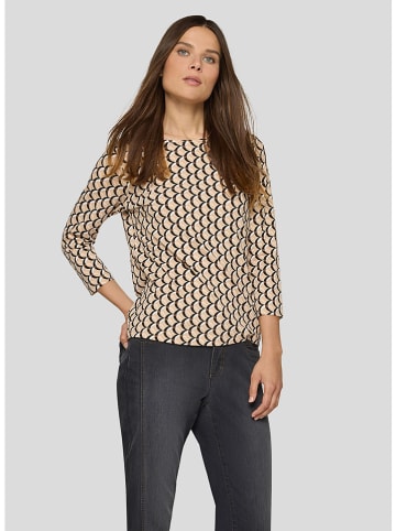 Longsleeve in Beige/ Schwarz