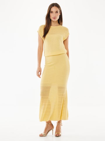Strickbluse geel