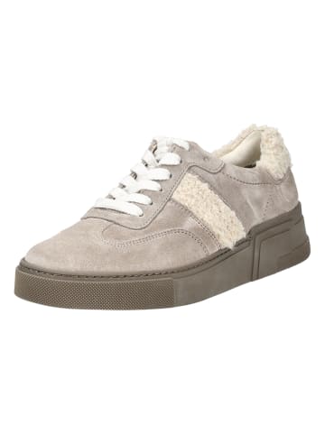 Skórzane sneakersy w kolorze szarym