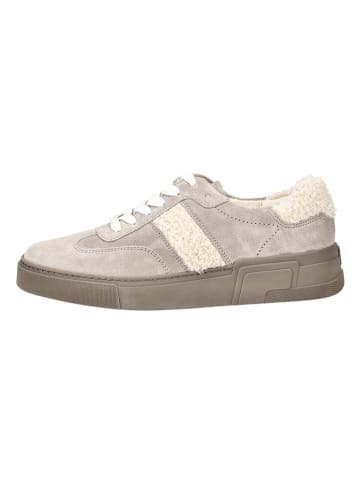 Skórzane sneakersy w kolorze szarym