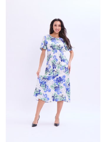 Jurk wit/blauw