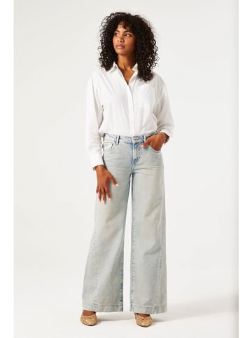 Jeans - Wide Leg - in Hellblau