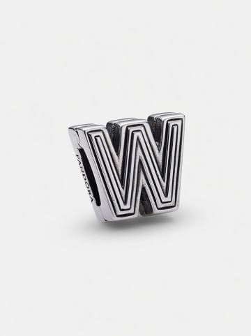 Srebrny charms "W"