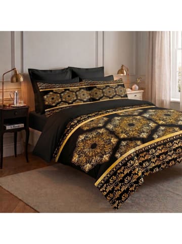 Bettwäsche-Set "Versailles" in Schwarz/ Gold