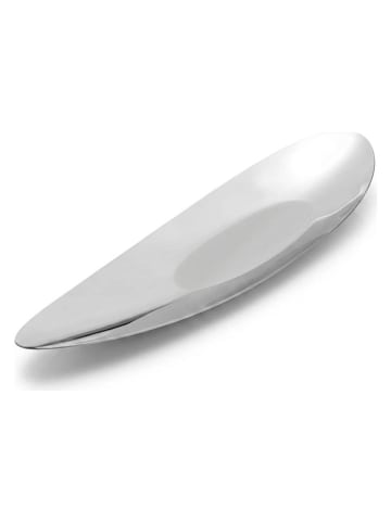 Miska w kolorze srebrnym na przystawki - szer. 39 cm