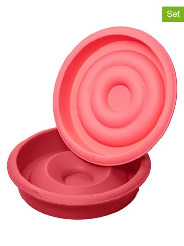 2er-Set: Kuchenformen "Flexiform" in Pink/ Rosa - Ø 25 cm