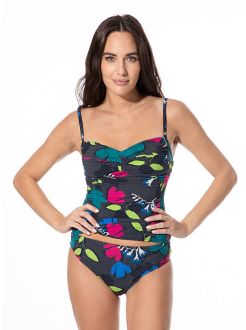 Koszulka tankini w kolorze czarnym ze wzorem