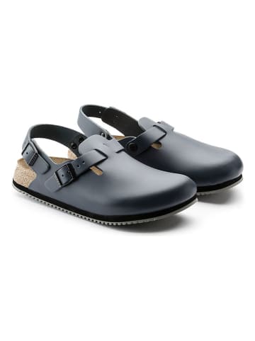 Leren enkelsandalen "Tokio" donkerblauw - wijdte S