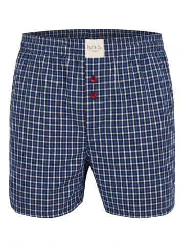 4er-Set: Boxershorts in Dunkelblau/ Blau