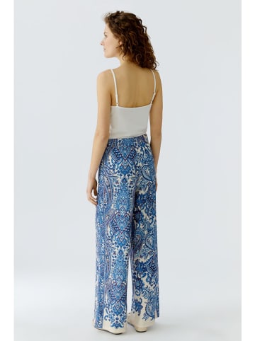 Hose in Blau/ Creme