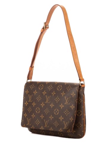 Schultertasche "Musette Tango" in Braun - (B)25 x (H)19 x (T)3 cm