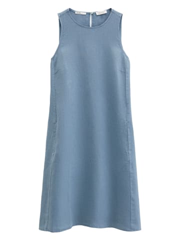 Leinen-Kleid in Blau