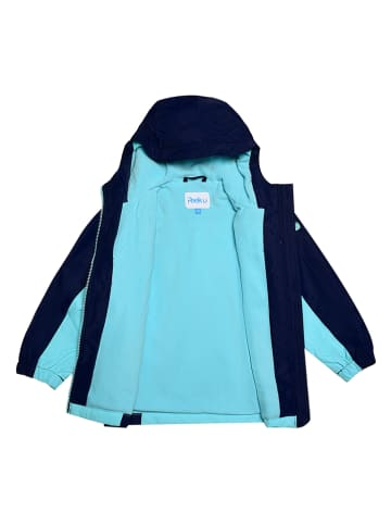 Lichte fleece regenjas "Fifi" lichtblauw/donkerblauw