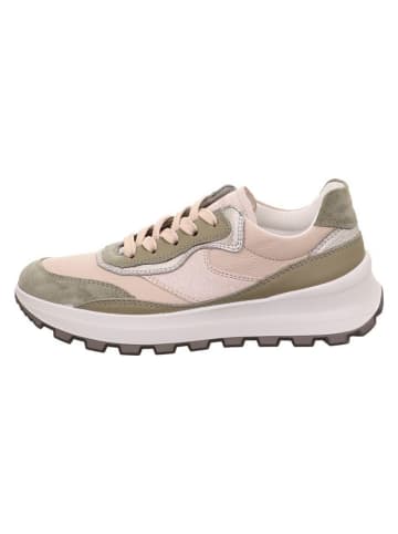 Sneakersy "T4 RUN" w kolorze jasnoróżowo-oliwkowym
