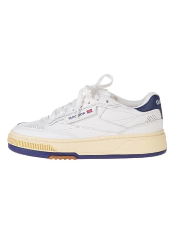 Skórzane sneakersy "Club C Vintage" w kolorze biało-granatowym