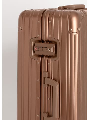 Hardcase trolley koperkleurig - (B)45 x (H)66,5 x (D)25,7 cm