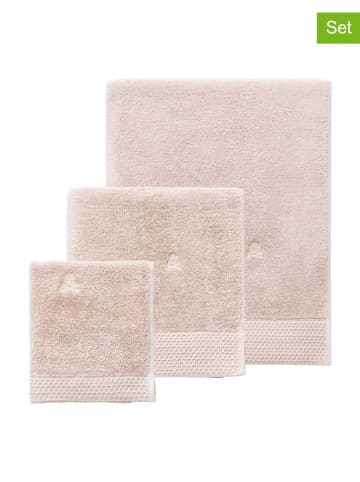 3tlg. Handtuchset in Creme
