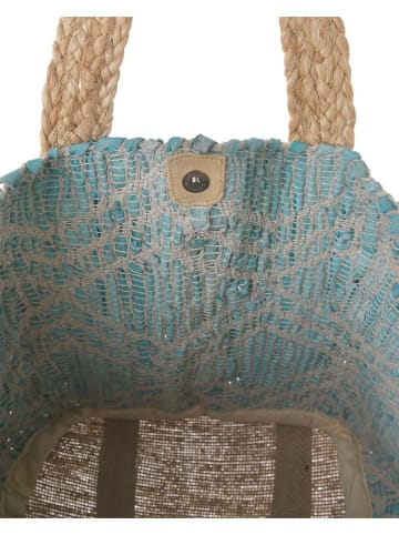 Shopper bag w kolorze turkusowym - wys. 40 x 31 cm