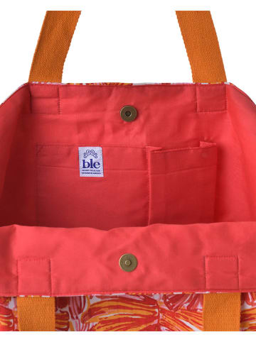 Shopper bag w kolorze czerwonym - 40 x 43 x 30 cm
