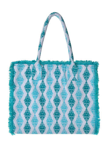 Schultertasche in Türkis - (B)35 x (H)30 x (T)20 cm
