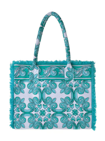 Schoudertas turquoise - (B)35 x (H)30 x (D)20 cm