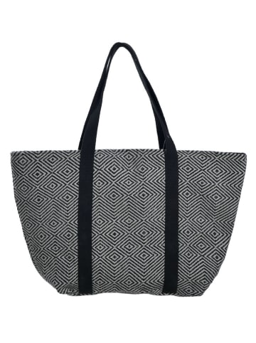 Schoudertas zwart/wit - (B)32 x (H)30 x (D)15 cm