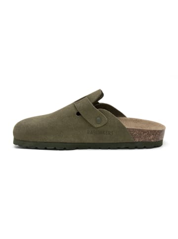 Leder-Clogs in Grün