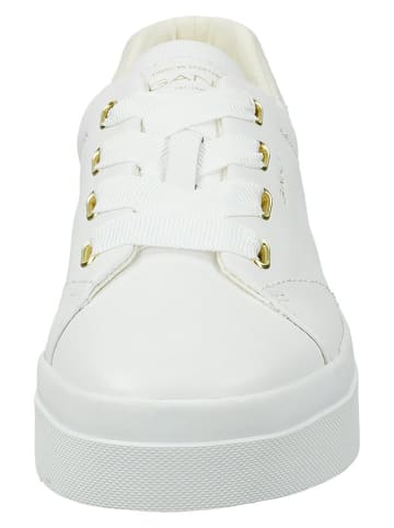 Skórzane sneakersy "Avona" w kolorze białym