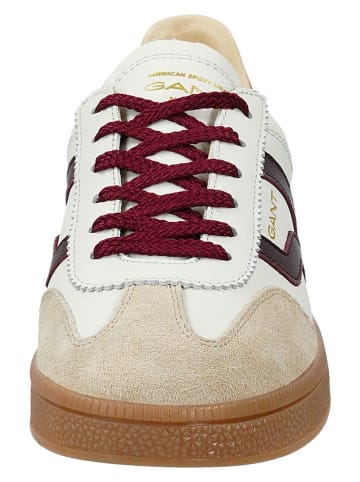 Leder-Sneakers "Cuzima" in Creme/ Pflaume