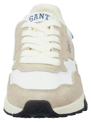 Leren sneakers "Youtron" beige/wit