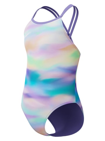 Badeanzug "Placement Thinstrap" in Lila/ Bunt