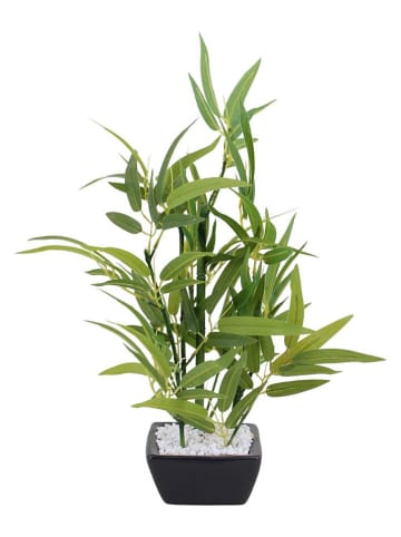 Kunstpflanze in Grün/ Schwarz - (H)40 x Ø 13 cm