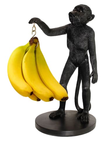 Bananenhalter ''Affe'' in Schwarz - (H)40 x Ø 20 cm