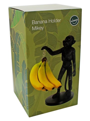 Bananenhalter ''Affe'' in Schwarz - (H)40 x Ø 20 cm