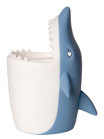 Zahnputzbecher ''Hai'' in Blau - (B)11 x (H)14 x (T)10 cm