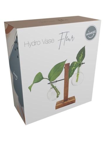 Vase ''Hydro'' in Hellbraun - (B)20 x (H)18 x (T)8 cm