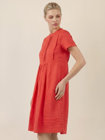 Leinen-Kleid in Rot