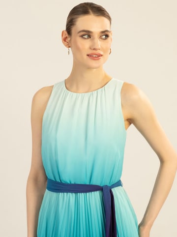 Kleid in Türkis/ Dunkelblau