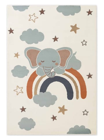 Kurzflor-Teppich "Adventures" in Creme/ Bunt