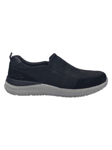 Leder-Halbschuhe in Schwarz
