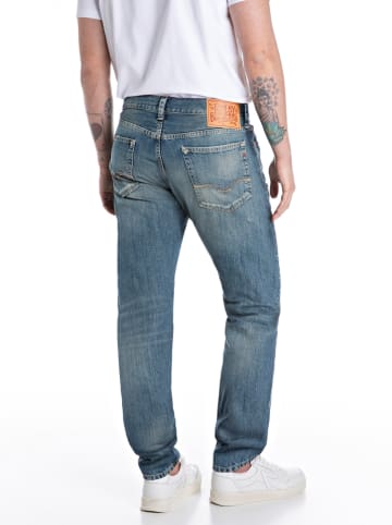 Dżinsy - Slim fit - w kolorze niebieskim
