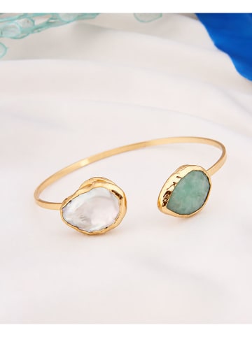 Vergulde armband met edelstenen
