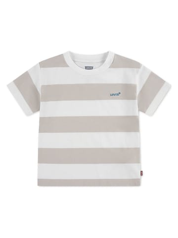 Shirt in Beige/ Weiß