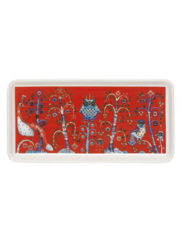 Serveerplateau "Taika" rood/blauw - (L)24 x (B)12 cm